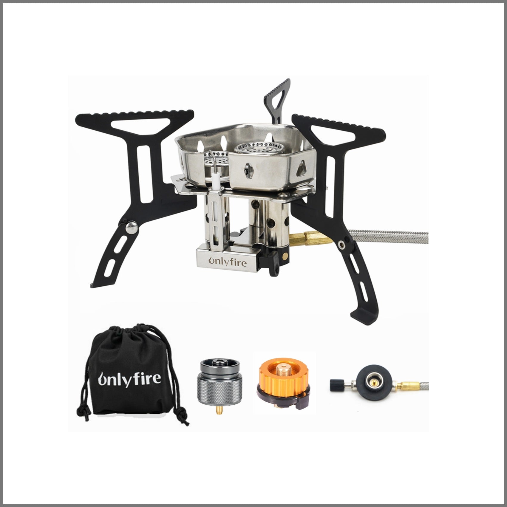 ONLYFIRE- 3 Fuel Backpacking Stove with Propane & Butane Stove – Onlyfire