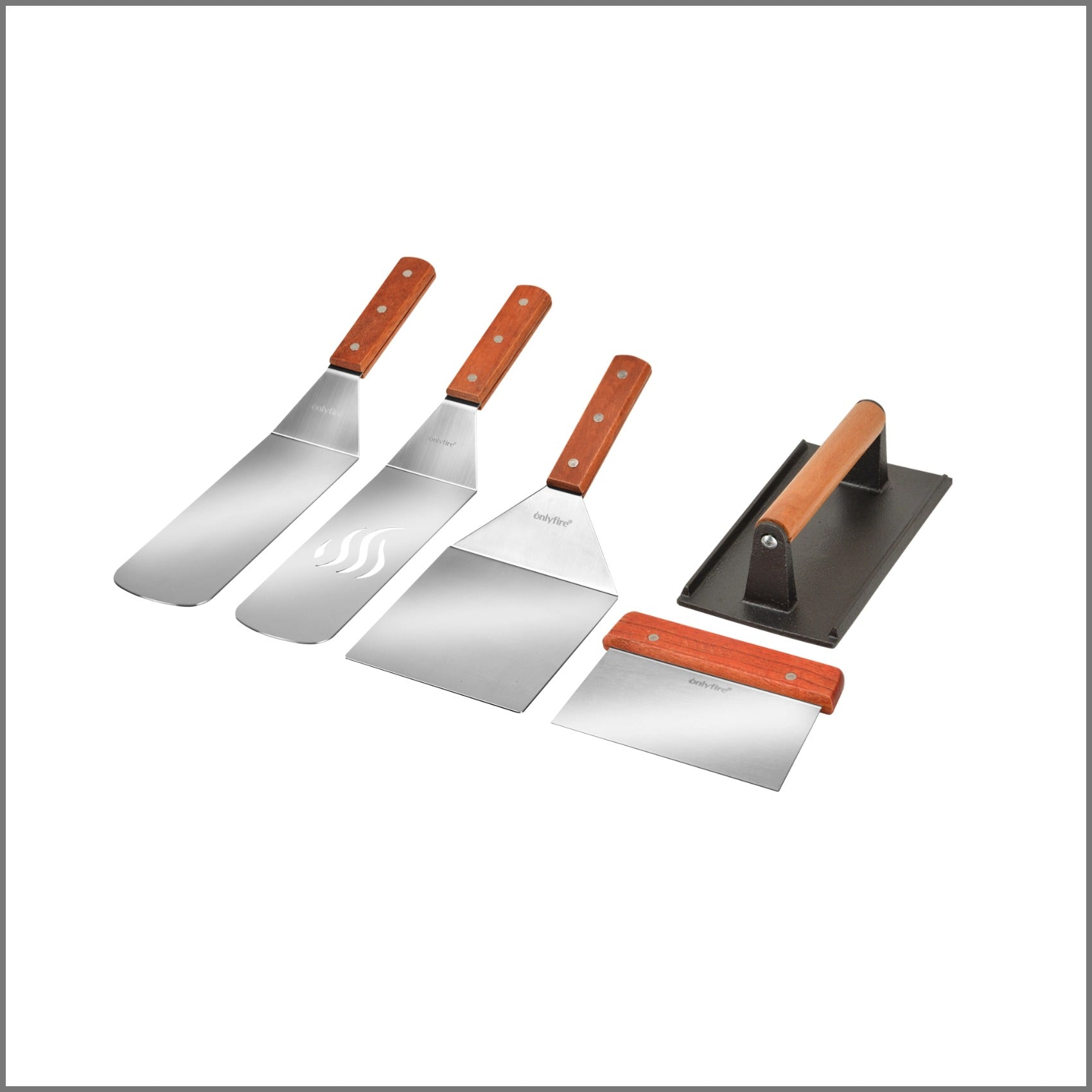 Onlyfire 5-Piece Griddle Tool Set – Built for Smash Burgers, Breakfast