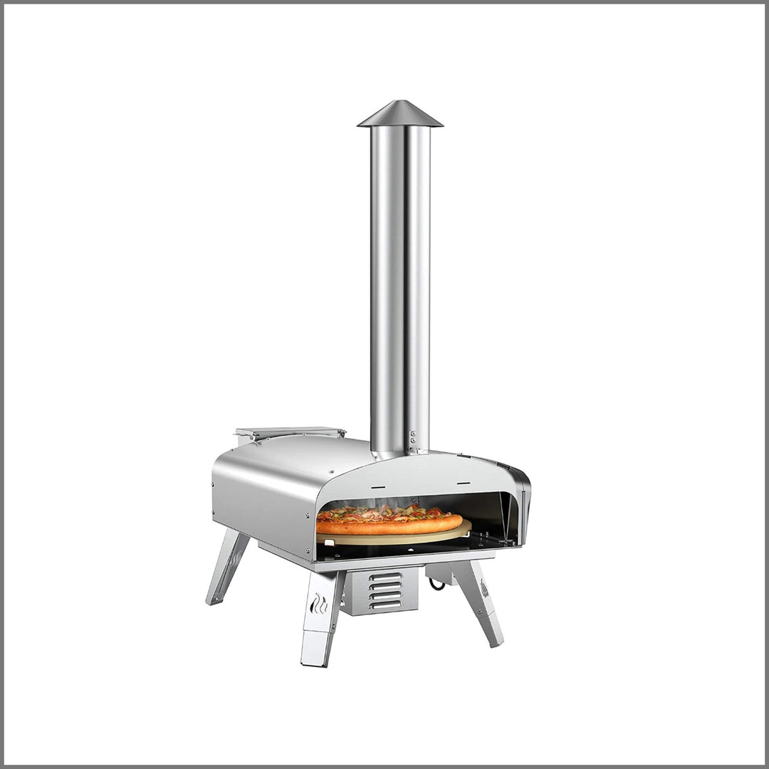 Mimiuo- Tisserie Wood Pellet Pizza Oven with Automatic Rotation System