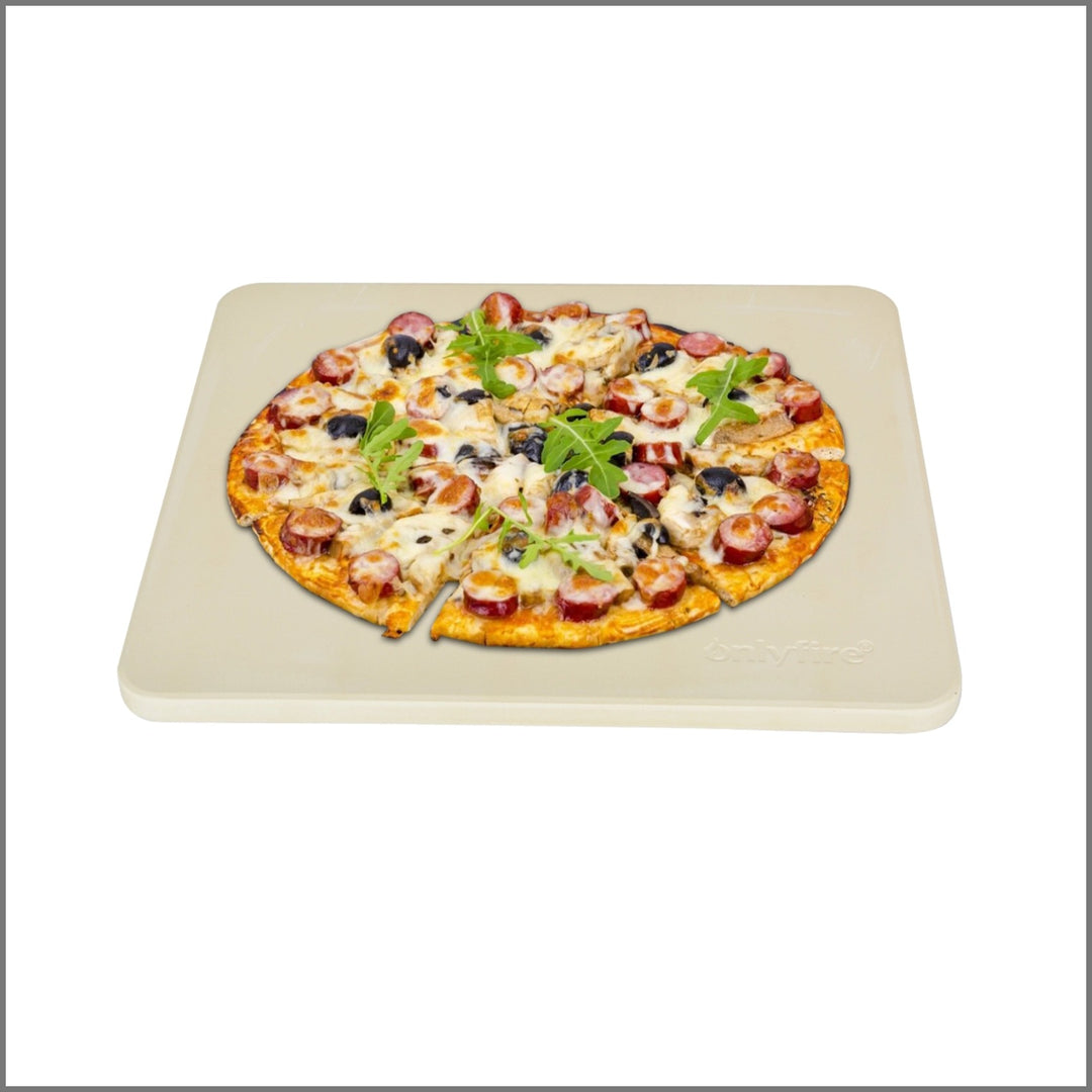Onlyfire Ceramic Pizza Stone for grill, 14" x 16"