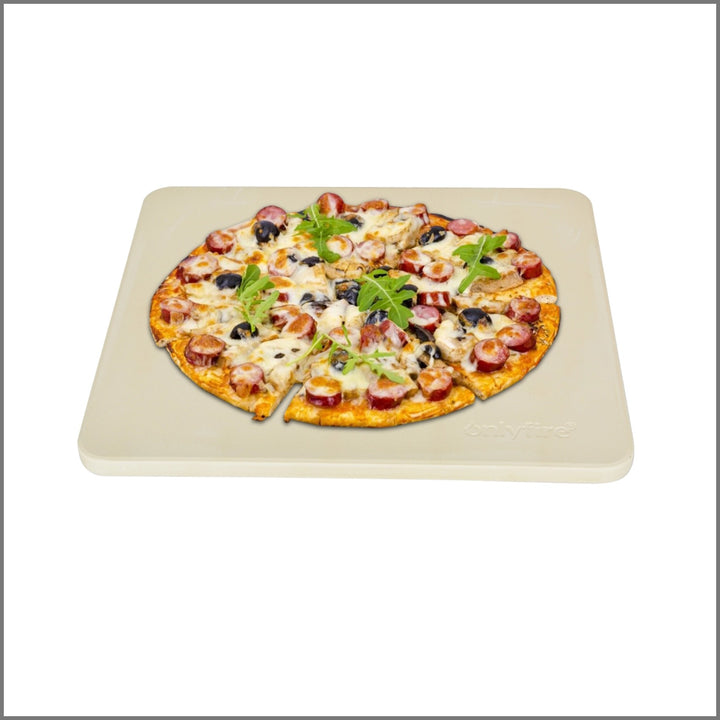 Onlyfire Ceramic Pizza Stone for grill, 14" x 16"
