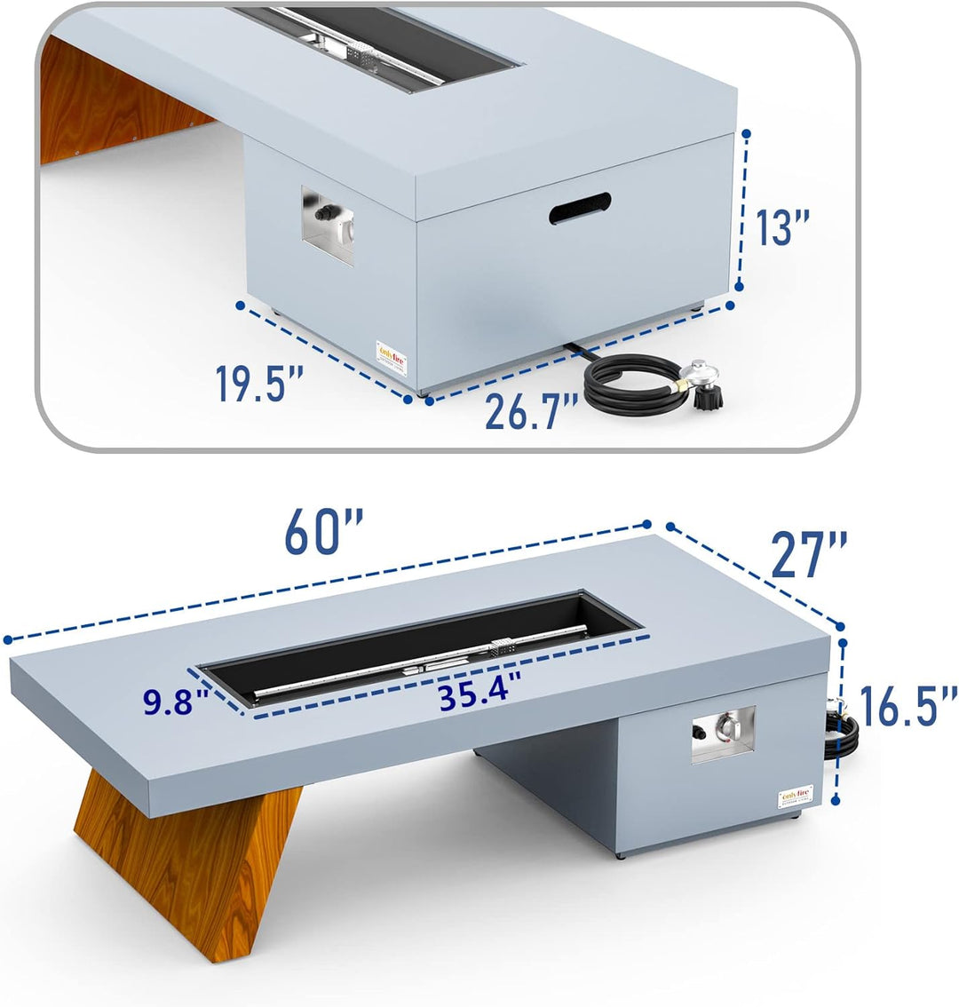 Onlyfire Premium 60” Outdoor Fire Pit Table OnlyFire