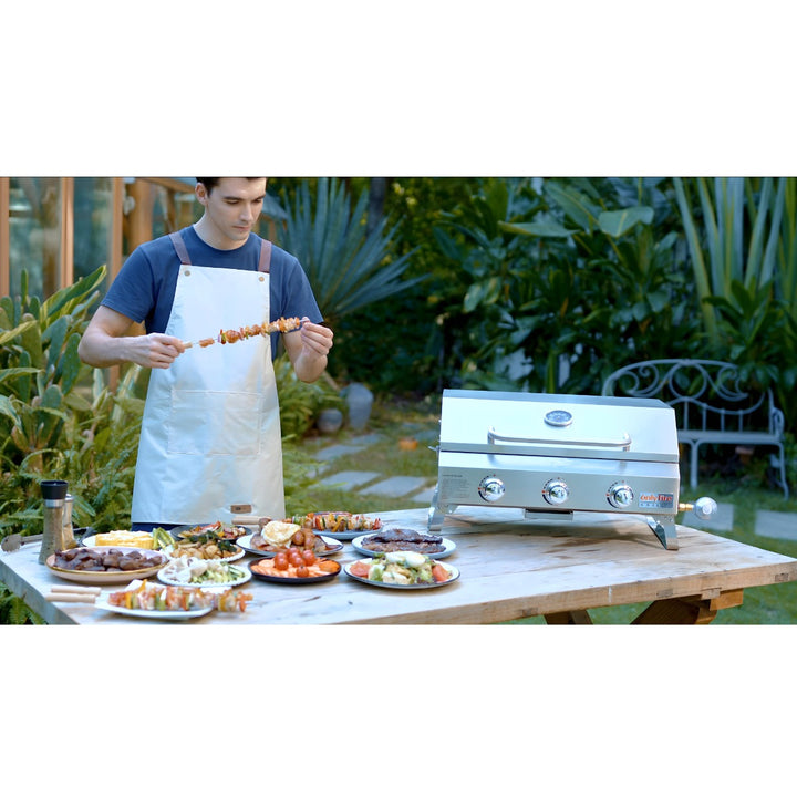 Onlyfire Tabletop Gas Grill 3 Burners, 24"  Propane Grill