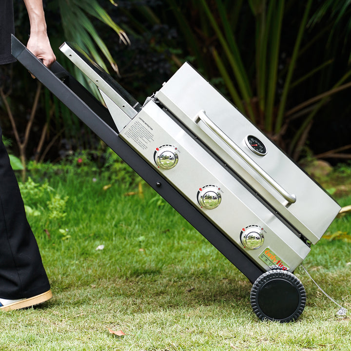 Onlyfire Tabletop Gas Grill 3 Burners, 24"  Propane Grill