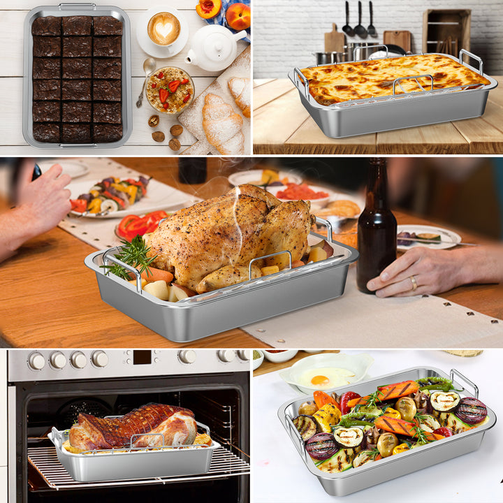 onlyfire Roasting Pan with U-Rack