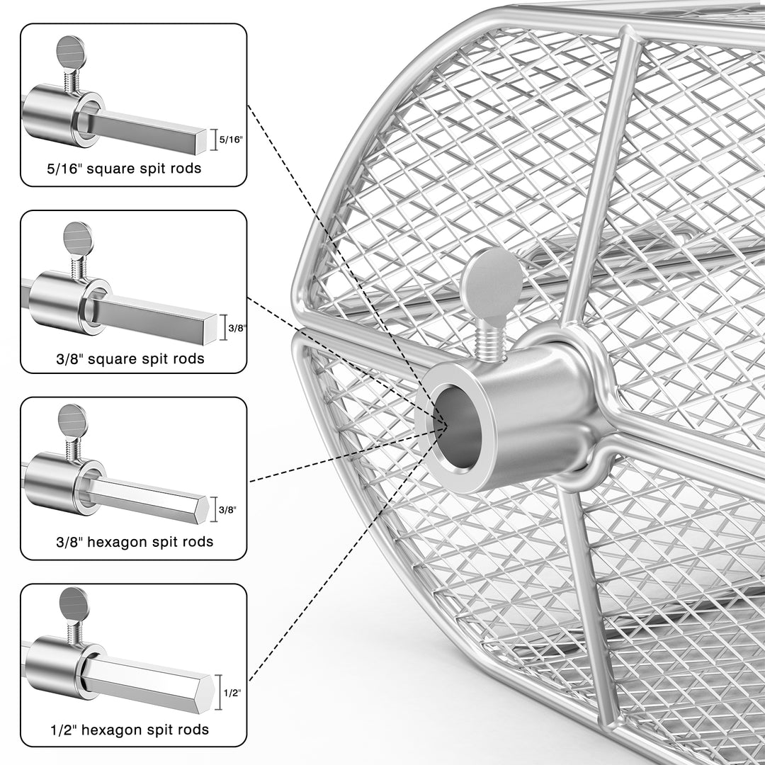 onlyfire Stainless Steel Rotisserie Basket Grill OnlyFire