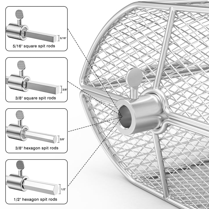 onlyfire Stainless Steel Rotisserie Basket Grill OnlyFire
