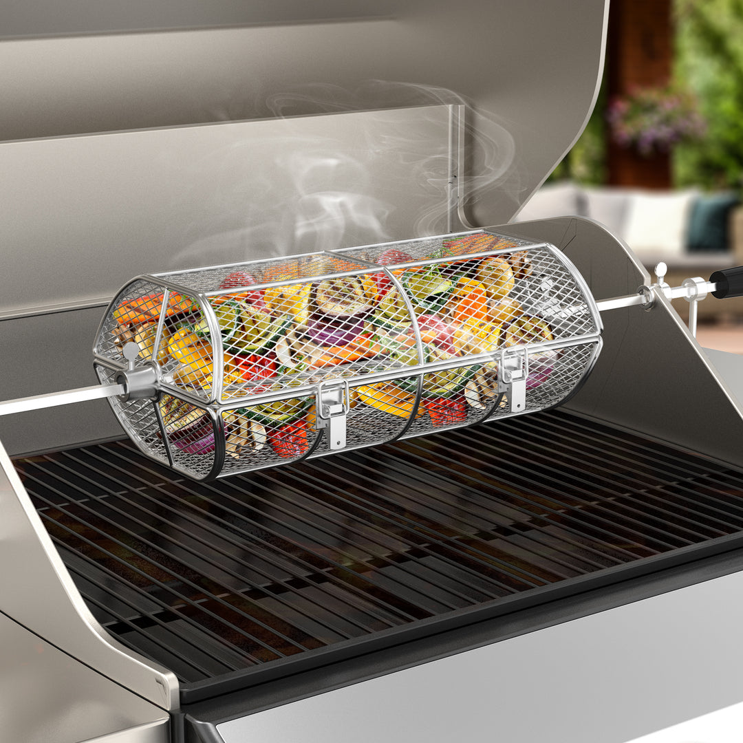 onlyfire Stainless Steel Rotisserie Basket Grill OnlyFire