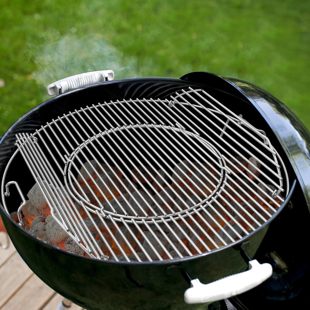 onlyfire Double-Side Hinged Cooking Grate for Weber 22" Charcoal Kettle Grills