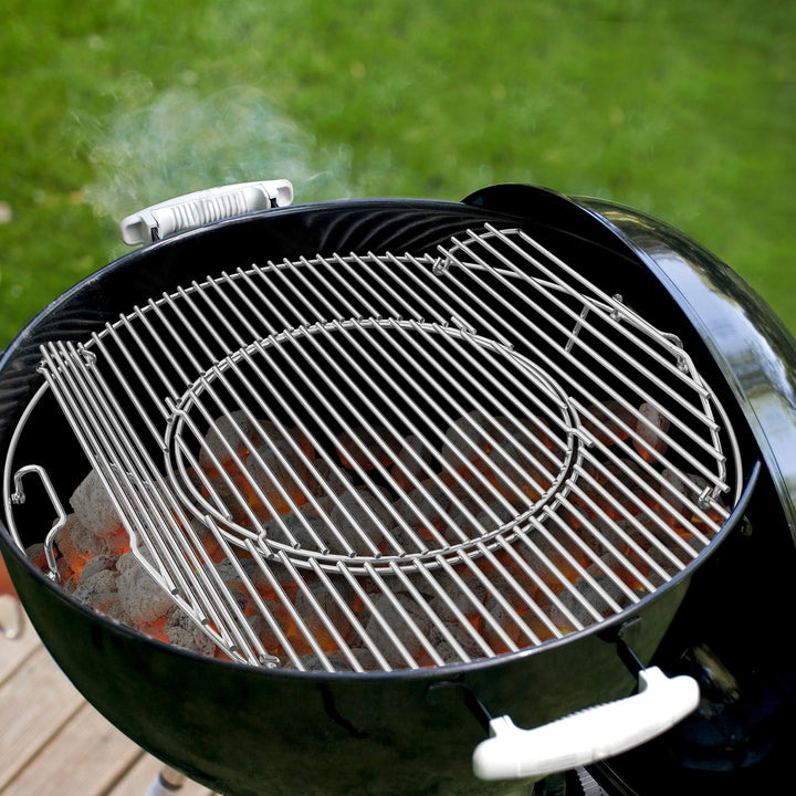 onlyfire Double-Side Hinged Cooking Grate for Weber 22" Charcoal Kettle Grills