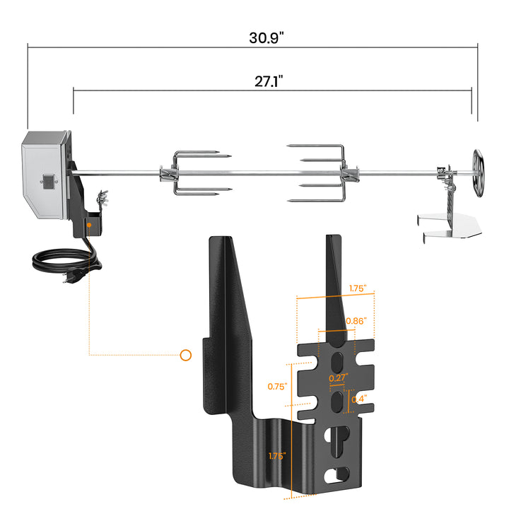 Rotisserie Kit Grilling
