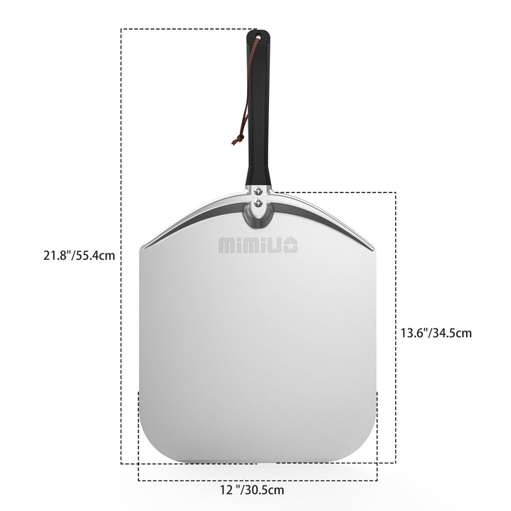 Mimiuo Aluminum Turning Pizza Peel for Oven and Grill
