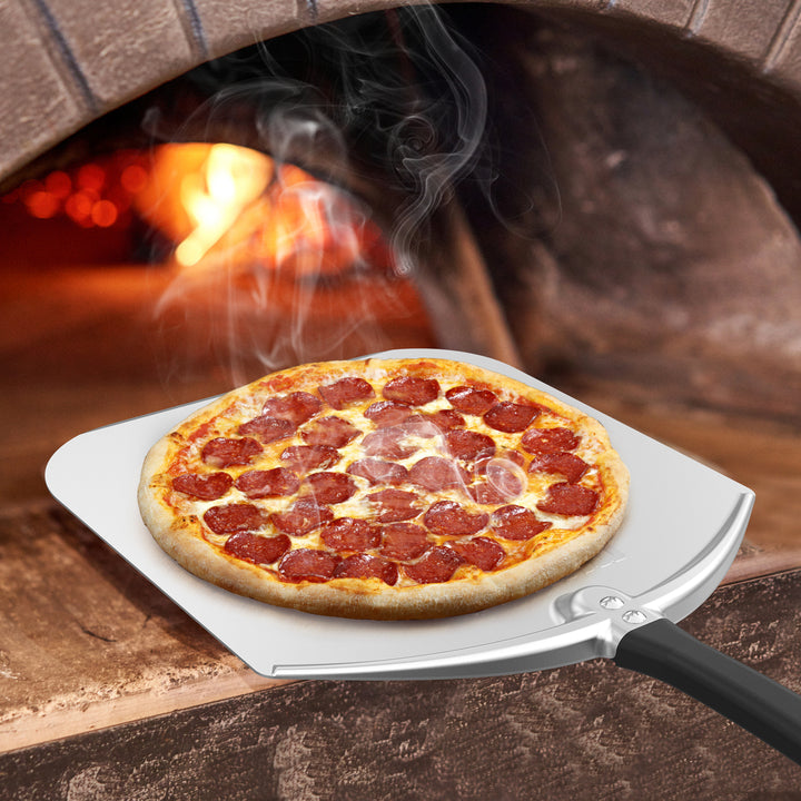 Mimiuo Aluminum Turning Pizza Peel for Oven and Grill
