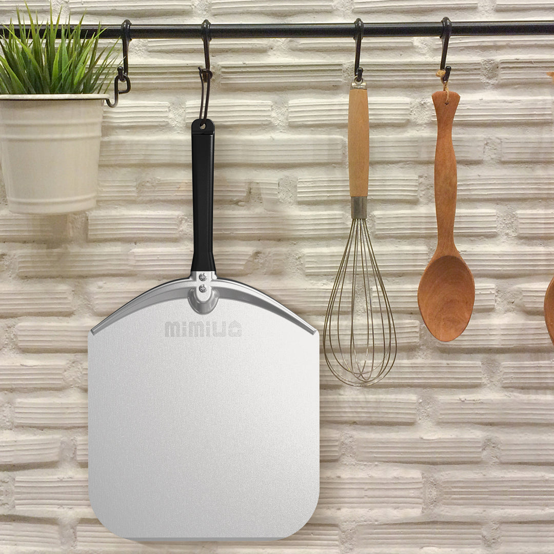 Mimiuo Aluminum Turning Pizza Peel for Oven and Grill