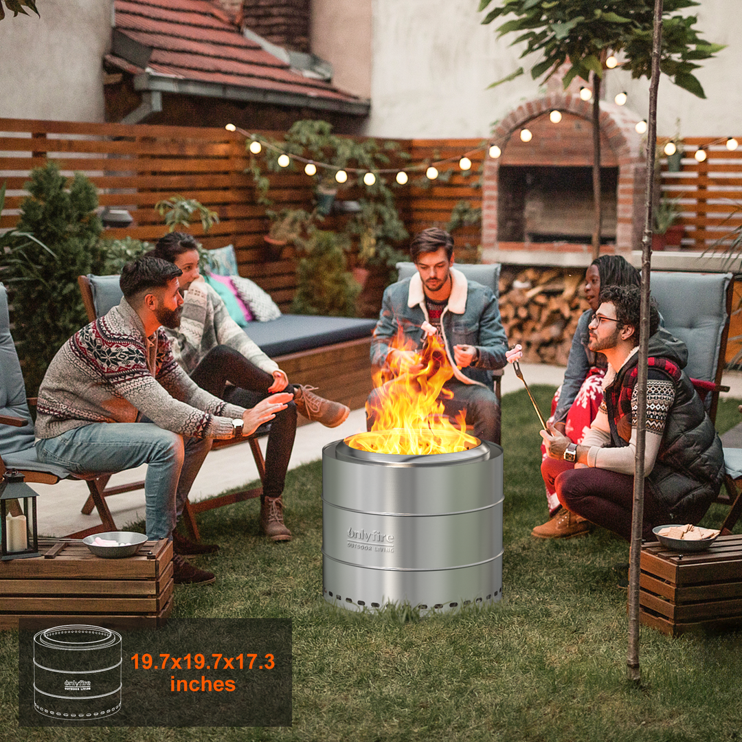 onlyfire Smokeless Fire Pit with Carrying Bag, 20”