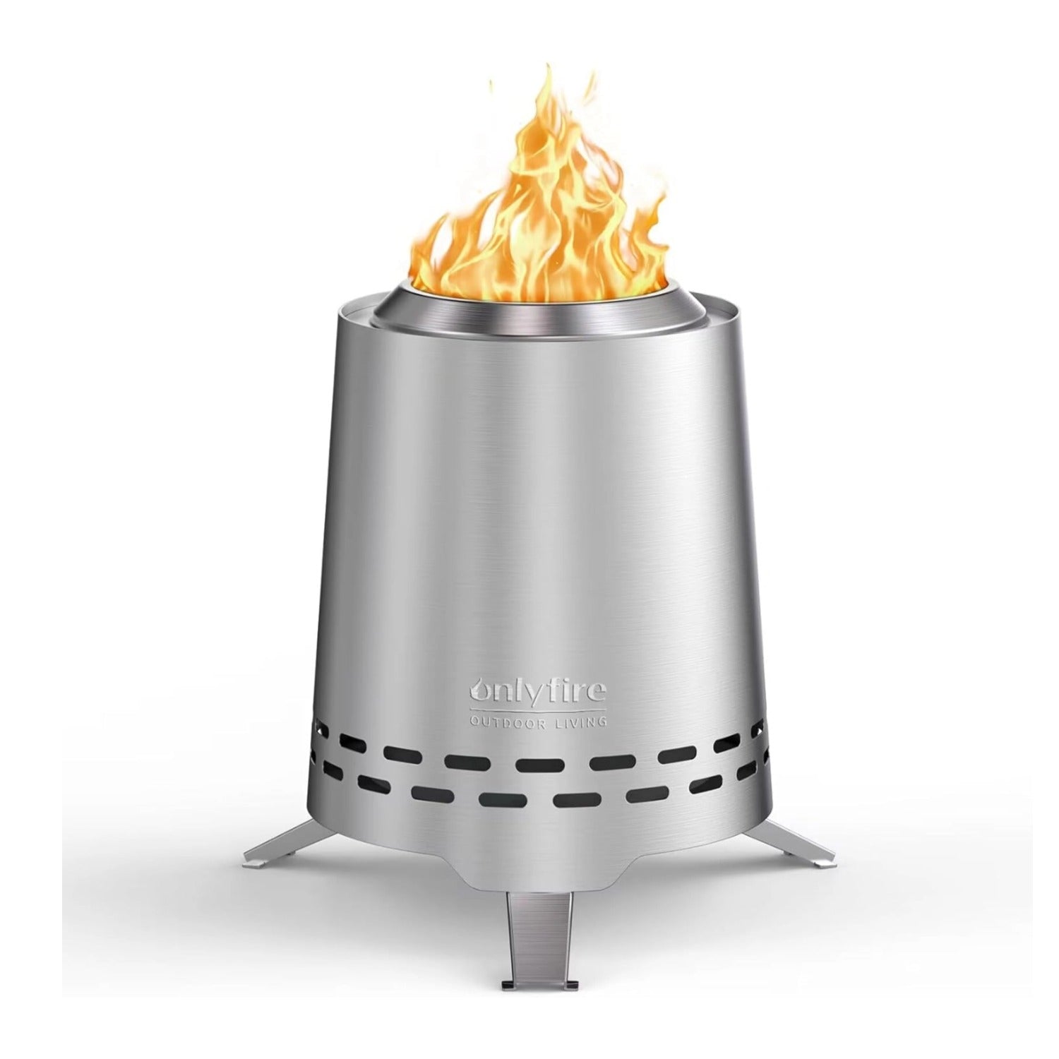 Onlyfire Smokeless Fire Pit with Carrying Bag & Top Bracket, 8