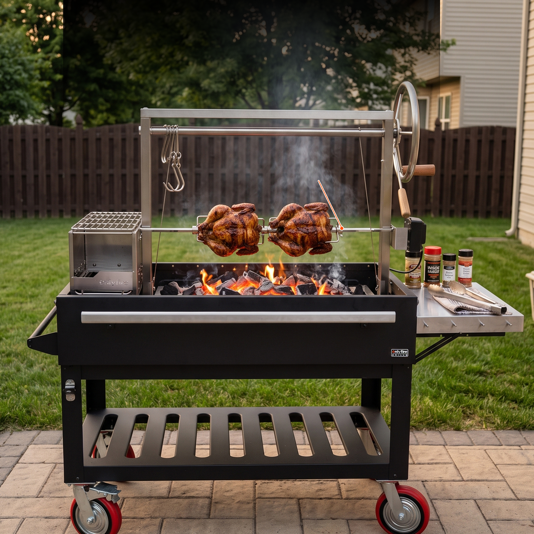 Onlyfire Argentine Santa Maria Grill with Rotisserie
