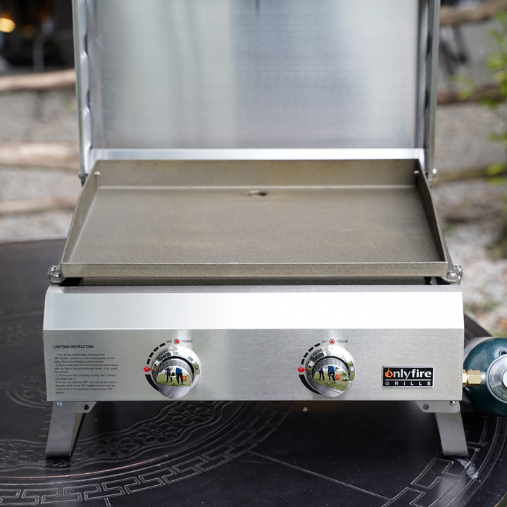 Flat Top Tabletop 2-Burner  Gas Griddle