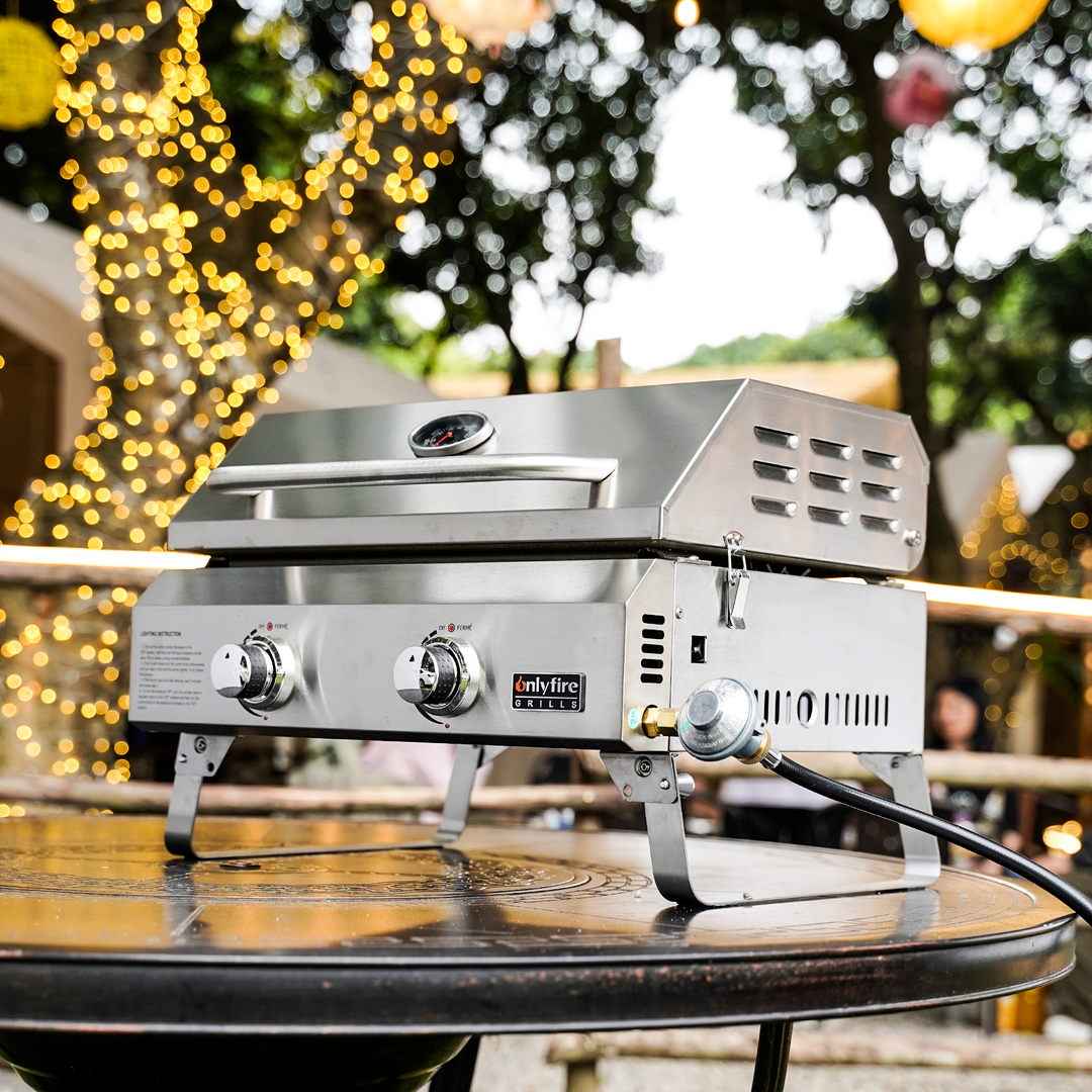 2 burner gas griddle clearance