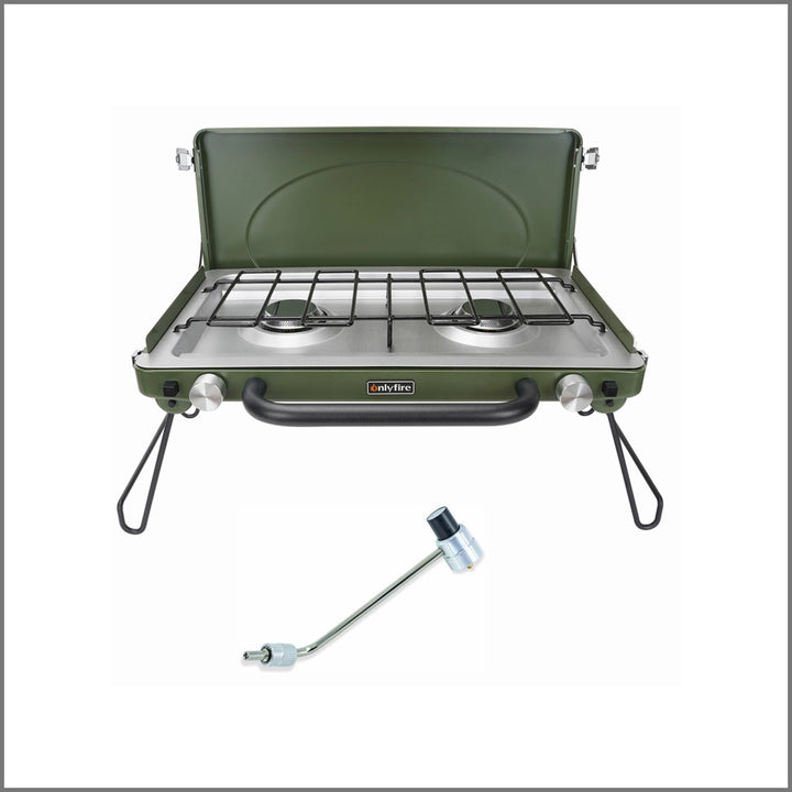ONLYFIRE Camping stove 2-Burner Propane Camping Stove