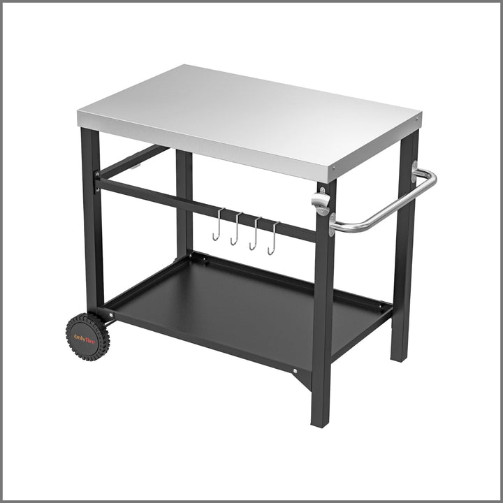 Onlyfire 9113  Movable Dining Cart Table with Wheels
