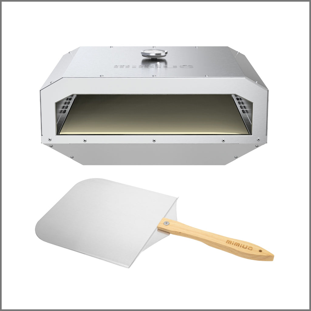 Mimiuo Portable Grill Pizza Oven Kit - Stone & Peel Included