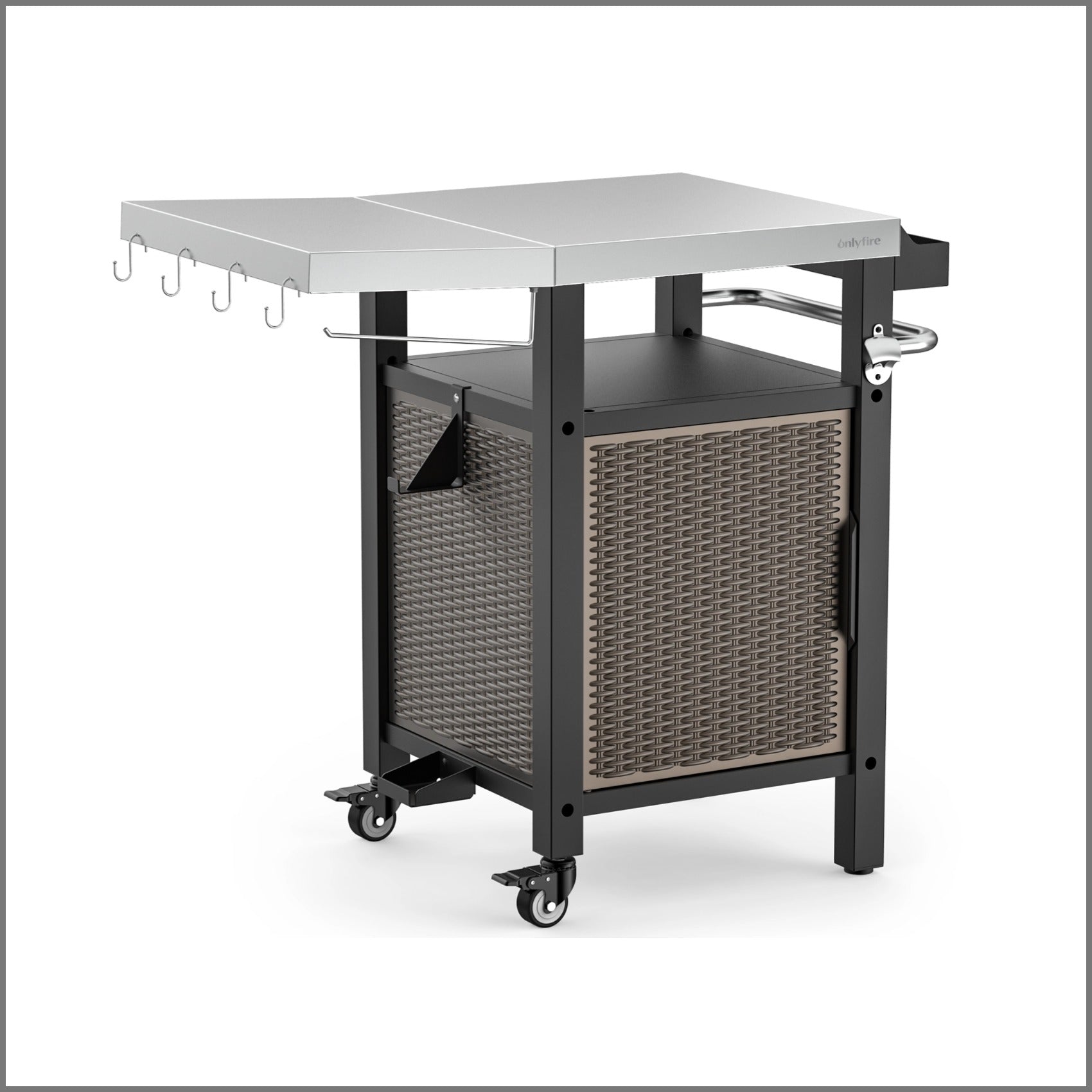 Onlyfire 9116 Outdoor Table and Storage Cabinet with Large Countertop