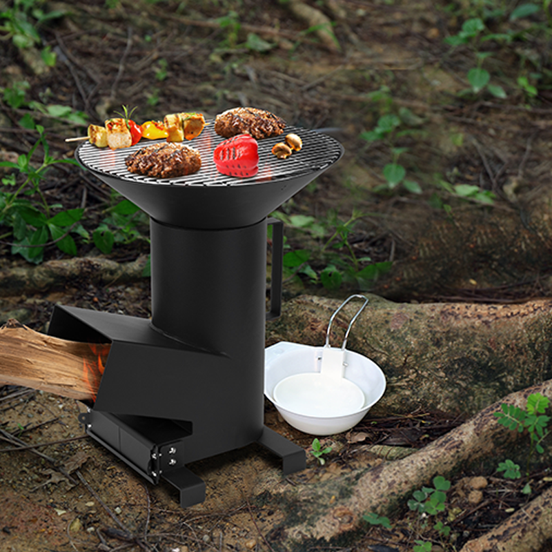 Onlyfire 3 In 1 Camp Rocket Stove with Cooking Grate, Griddle and Cooktop