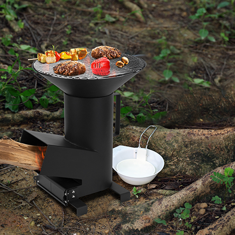 Onlyfire In Camp Rocket Stove with Cooking Grate, Griddle and