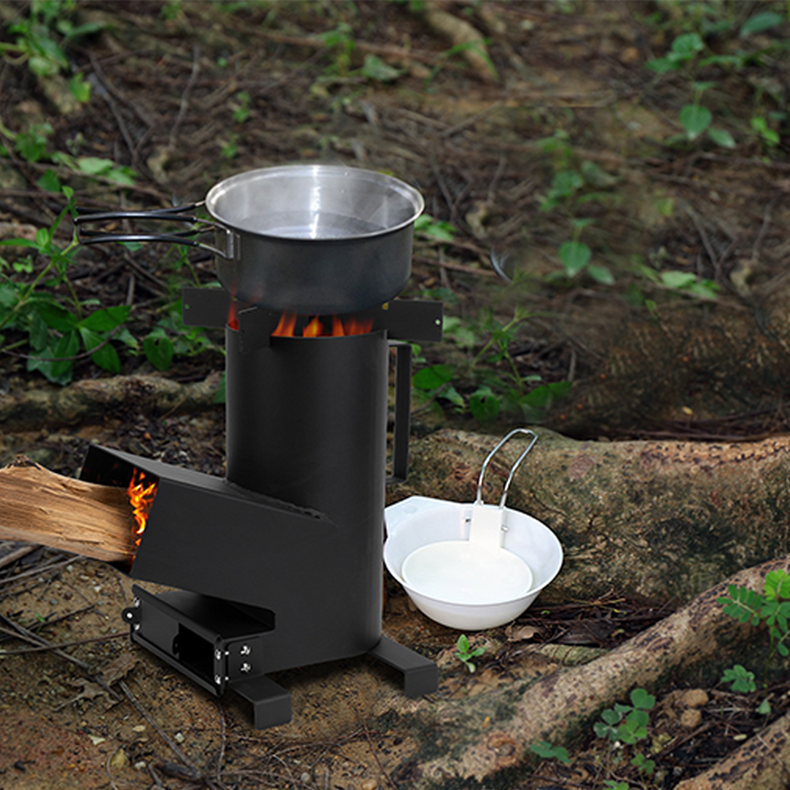 Onlyfire 3 In 1 Camp Rocket Stove with Cooking Grate, Griddle and Cooktop