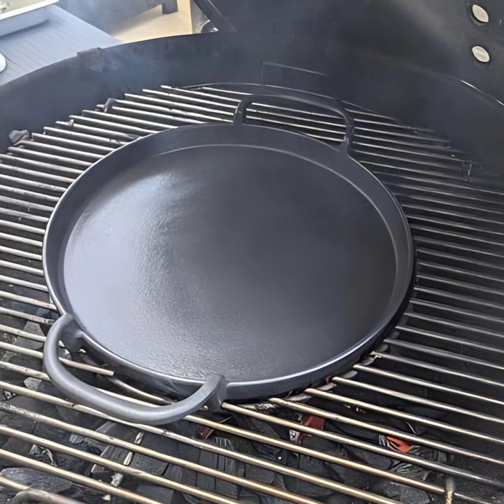 Onlyfire 8574 Gourmet BBQ System Cast Iron Griddle with Handles