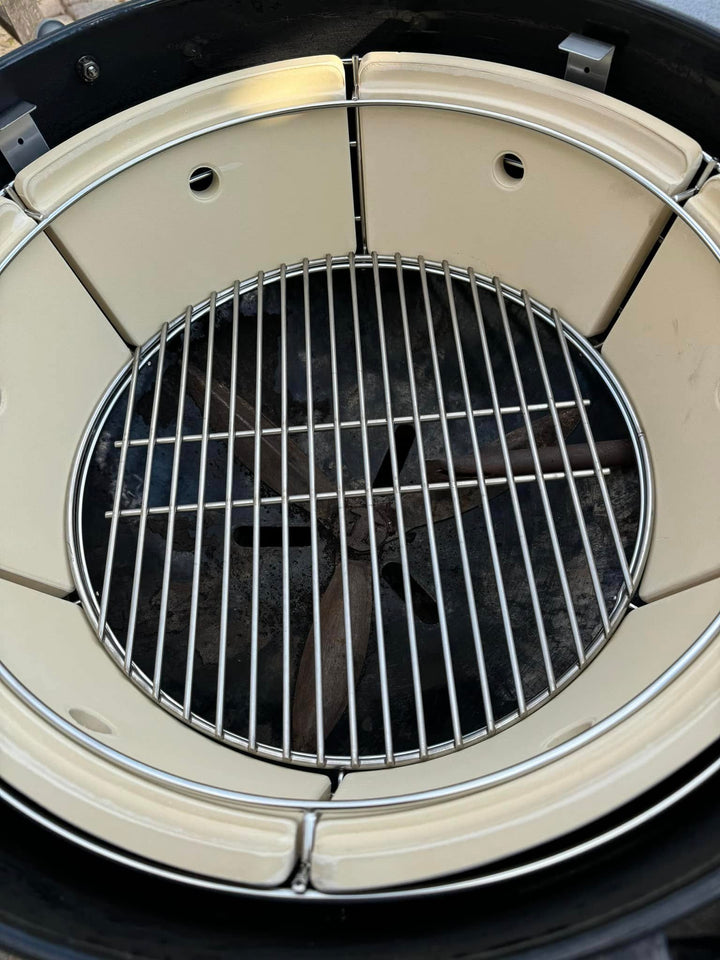 Onlyfire- Ceramic Charcoal Ash Basket, Charcoal Firebox Set