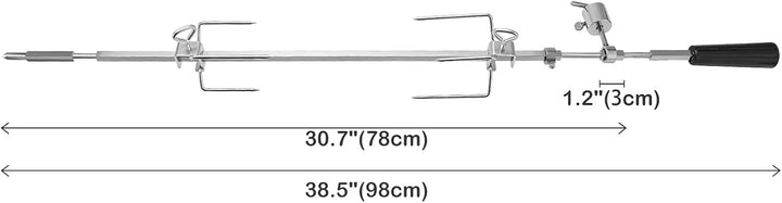 Onlyfire 6013 Stainless Steel BBQ Rotisserie Kit for Weber Genesis 310/330(Year Under 2016), Spirit 310/330 Series Gas Grills