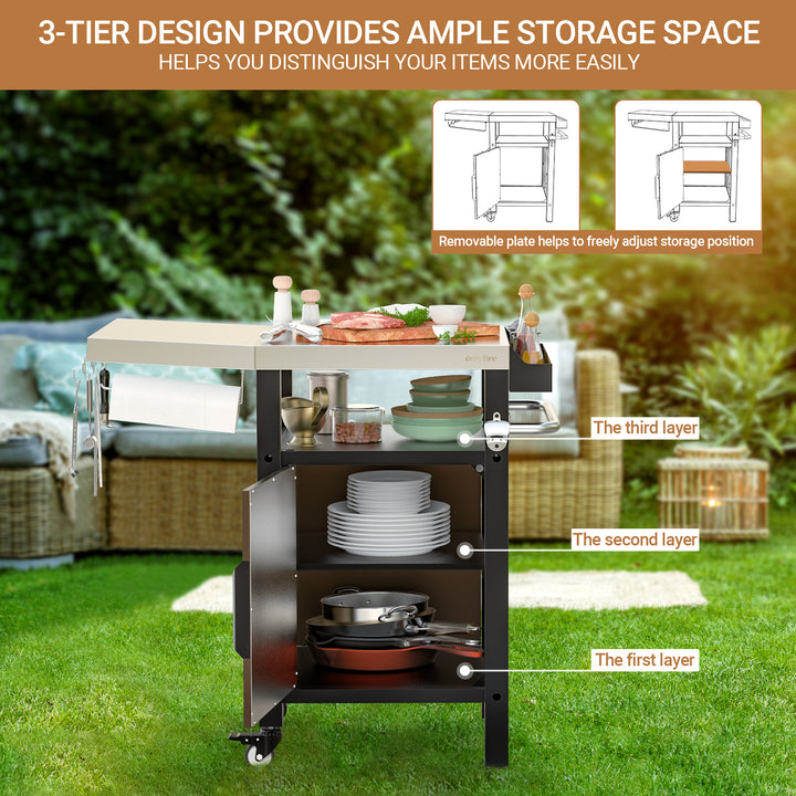 BBQ Storage Cart Table