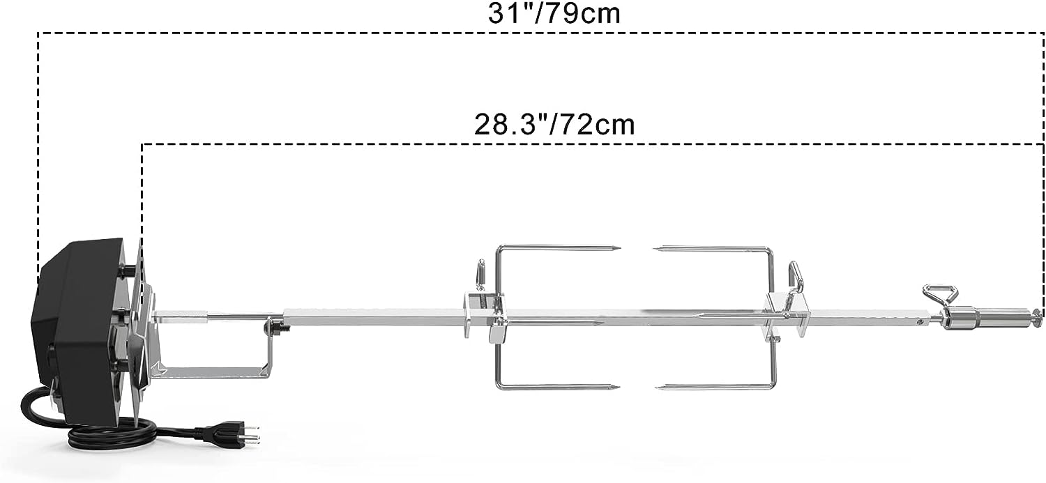 Onlyfire 6014 Rotisserie Kit for Weber Spirit 200/300 Series Grill ...