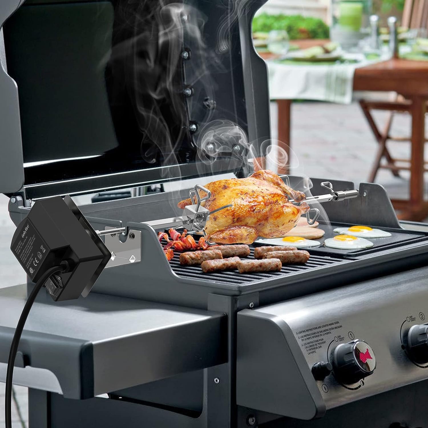 Onlyfire 6014 Rotisserie Kit for Weber Spirit 200/300 Series Grill ...