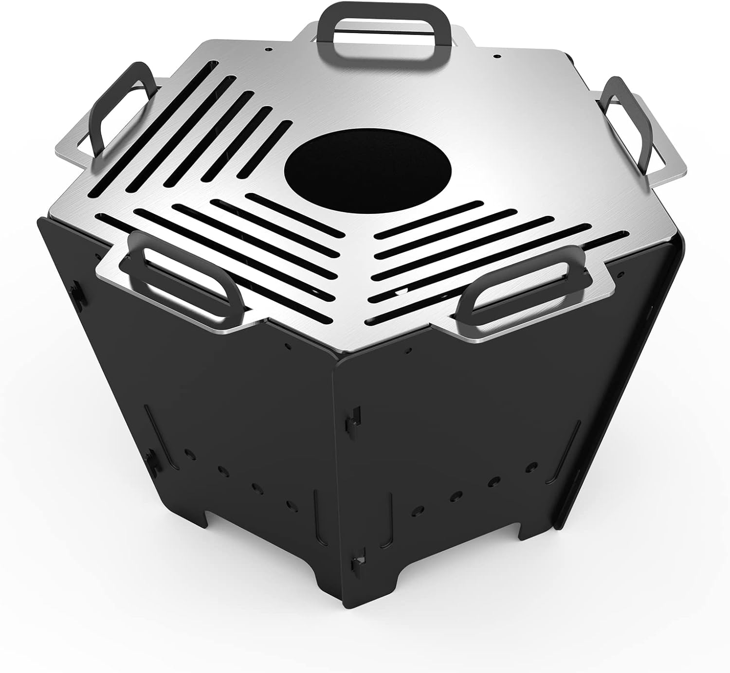 Onlyfire 2-in-1 Charcoal BBQ Grill & Fire Pit – Portable Hibachi Yakit