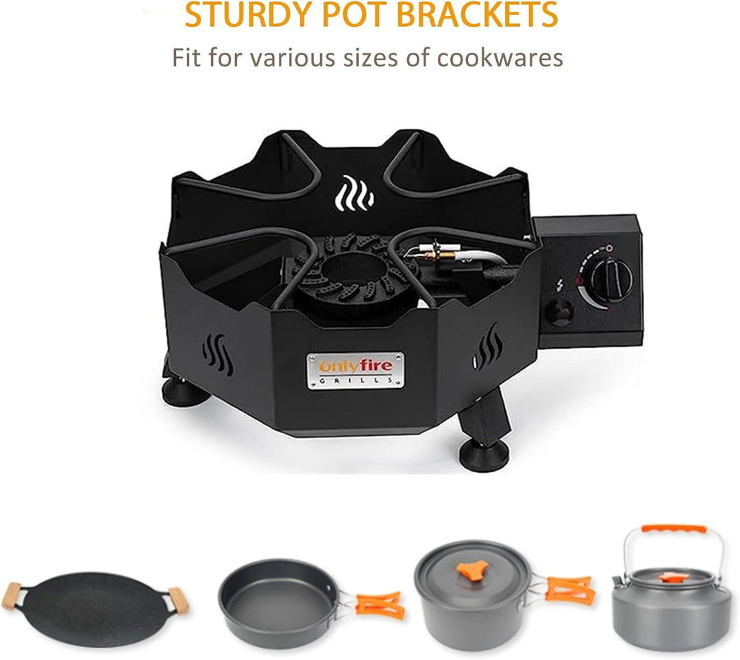 Onlyfire 65,000 BTU Portable Propane Burner Stove for Outdoor Cooking