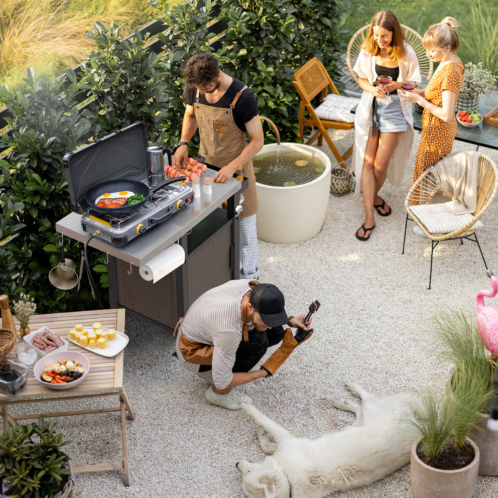 BBQ Storage Cart Table