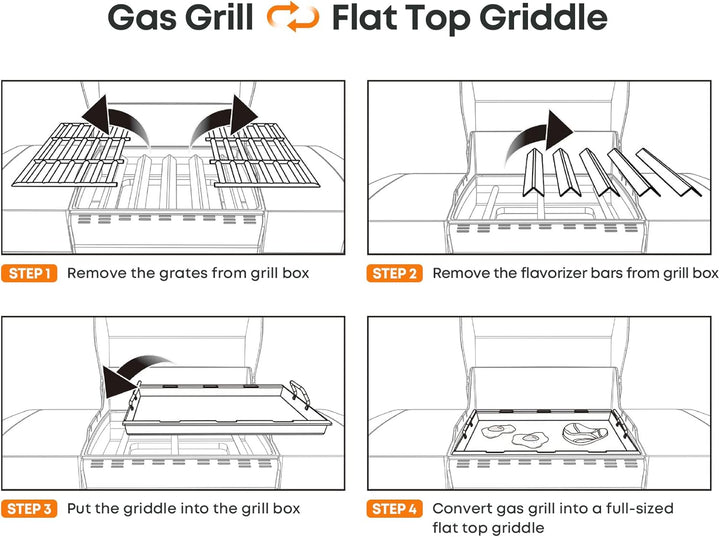 Onlyfire Flat Top Griddle Plancha for Weber Spirit 200 Series Gas Grills