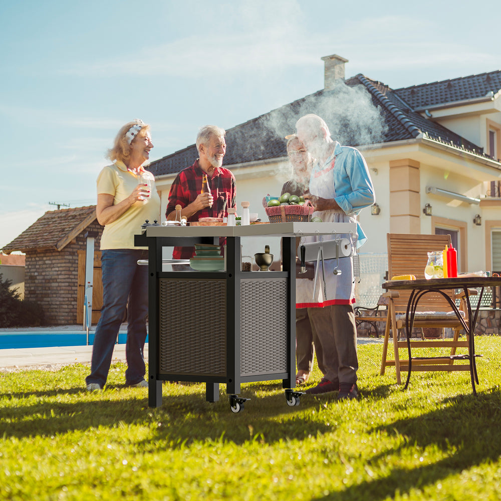 BBQ Storage Cart Table