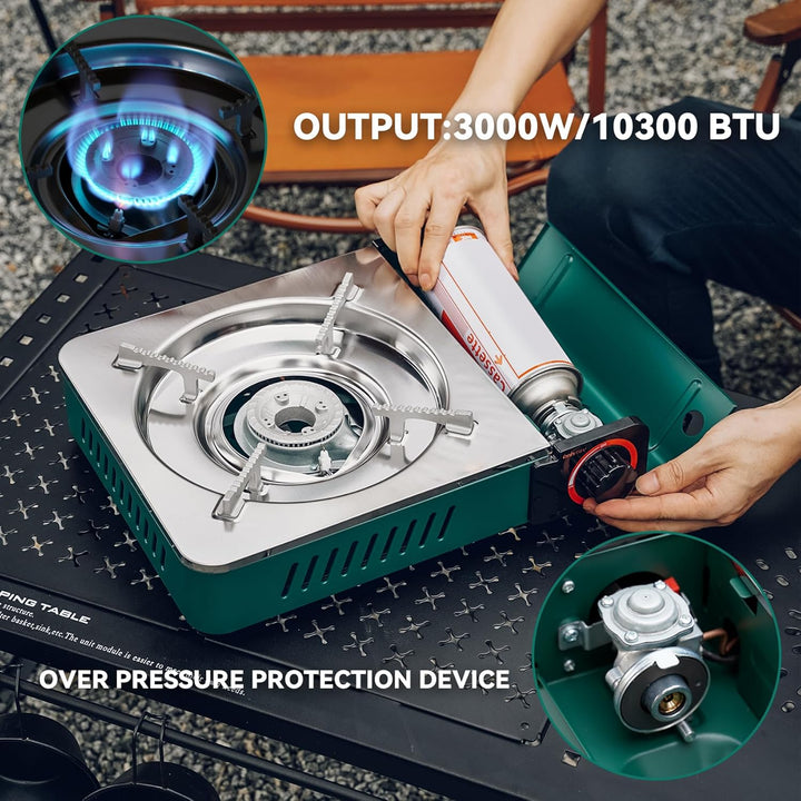 ONLYFIRE Butane Stove with Carrying Case, Portable Camping Stove