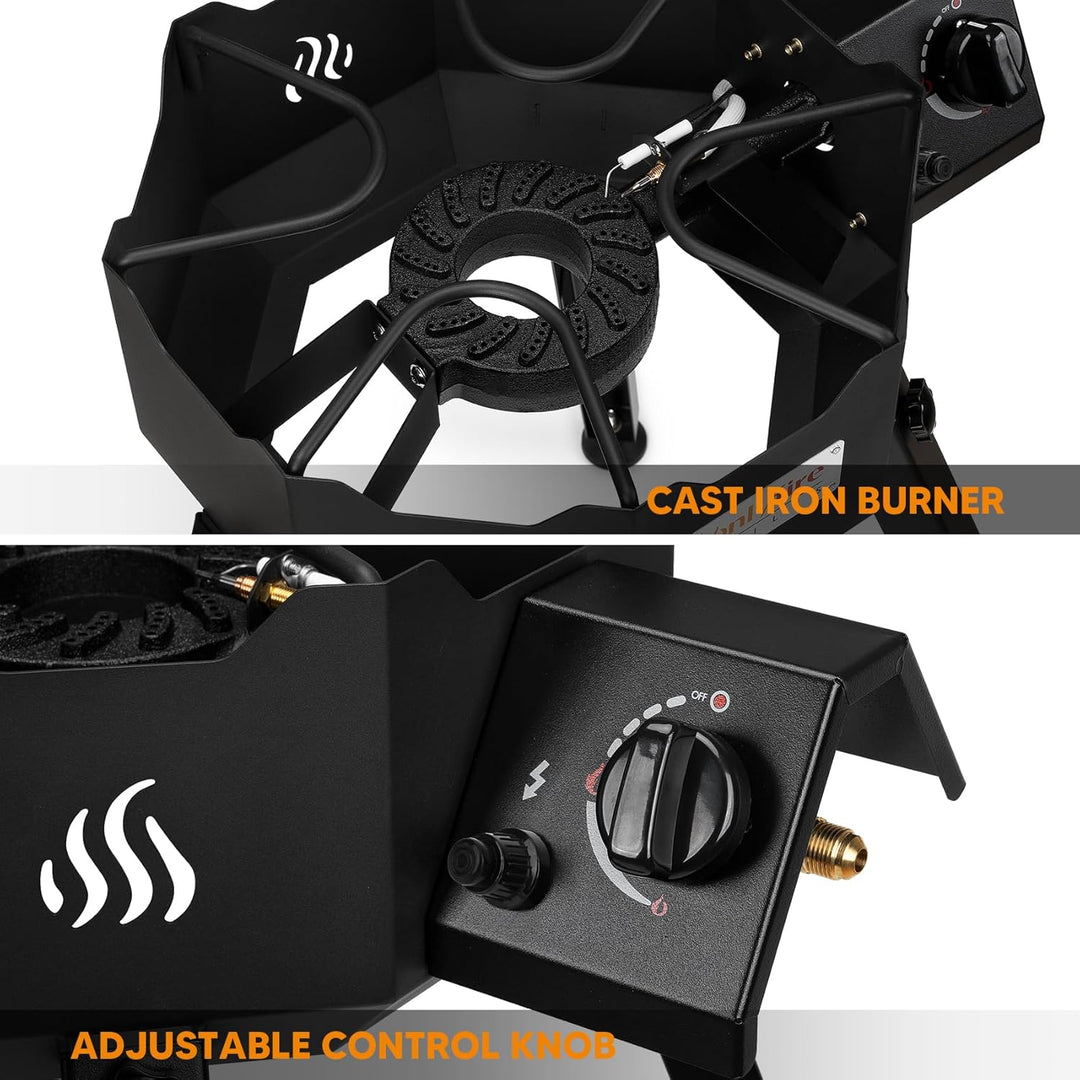 Onlyfire 65,000 BTU Portable Propane Burner Stove for Outdoor Cooking