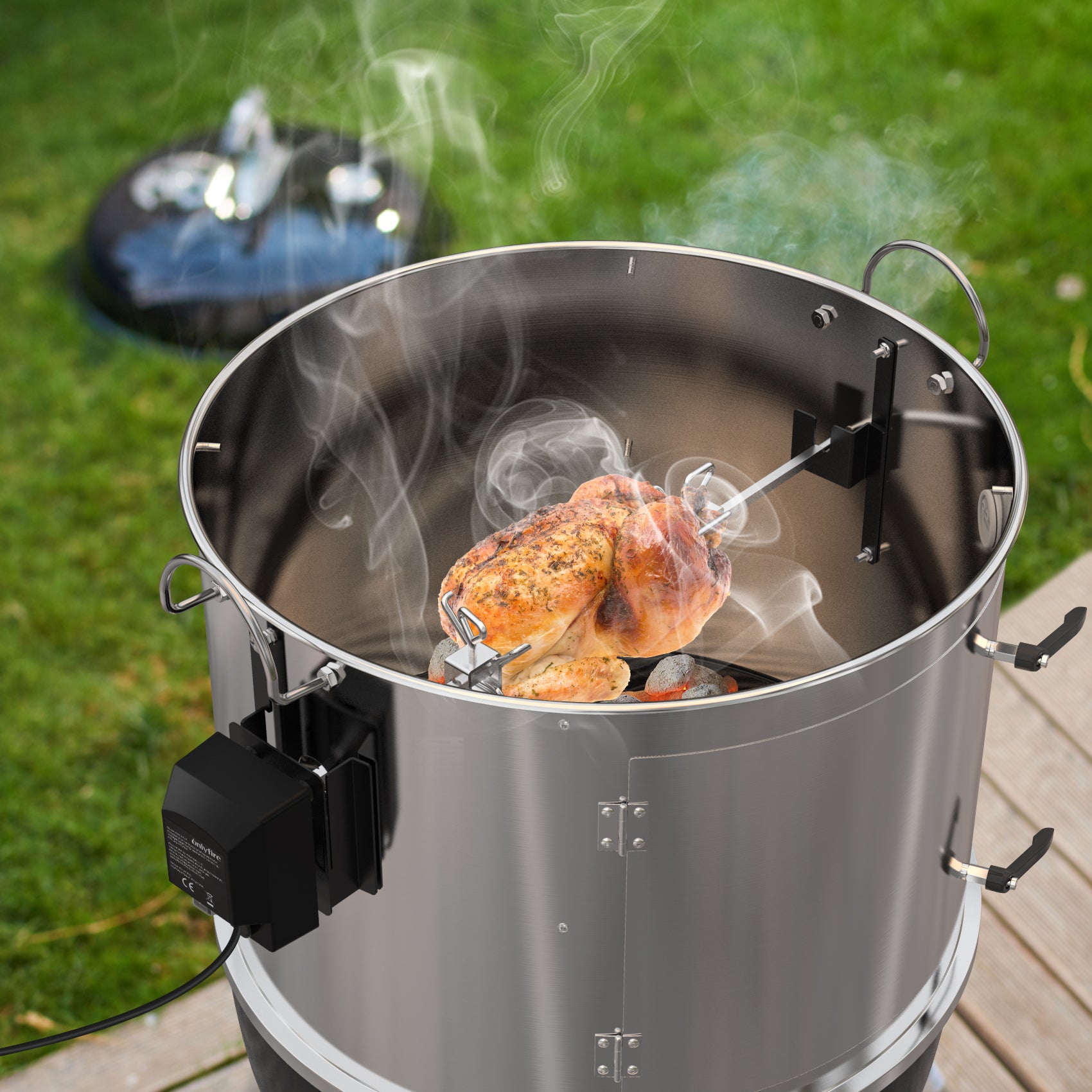 Onlyfire Universal Kamado Electric Rotisserie Kit – Up to 50 lbs