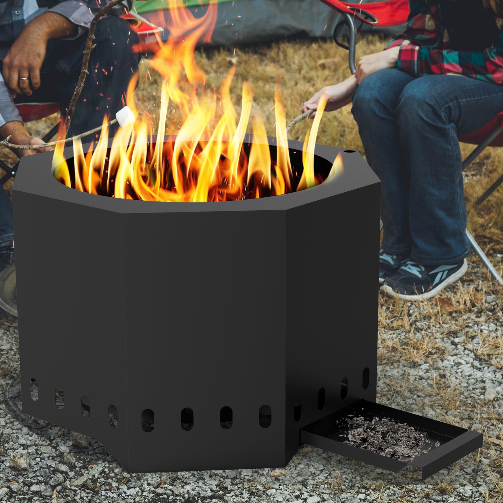Onlyfire 24 Smokeless Fire Pit with Ash Pan Collector