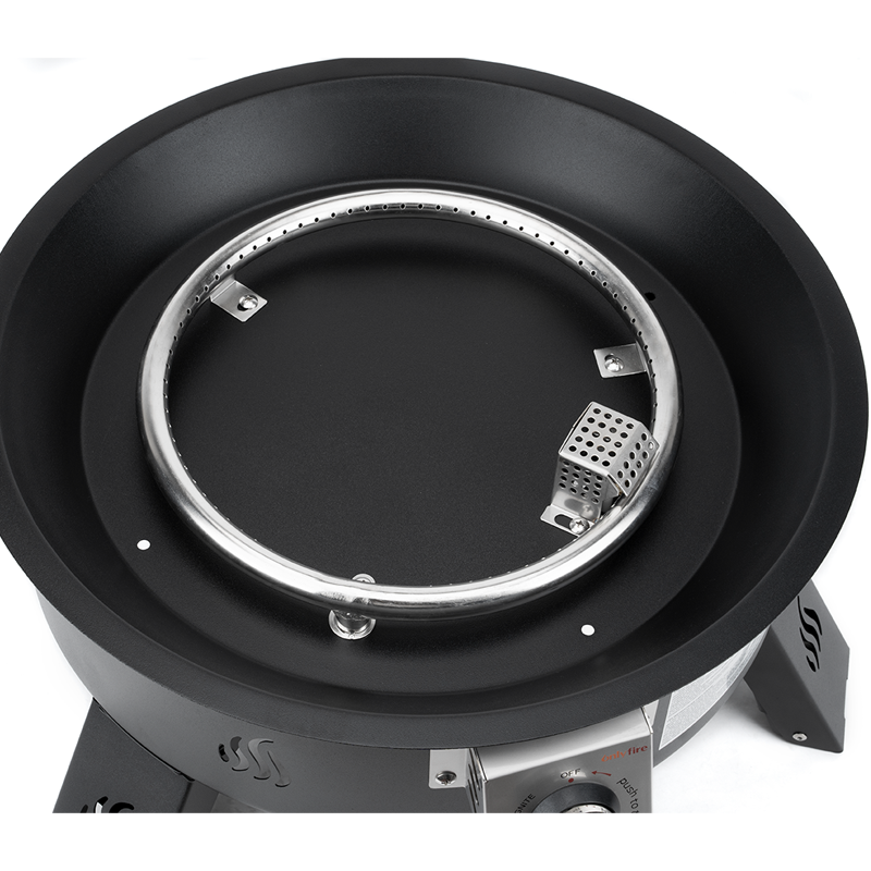 ONLYFIRE Propane Fire Pit with Lava Rocks & Foldable Legs OnlyFire