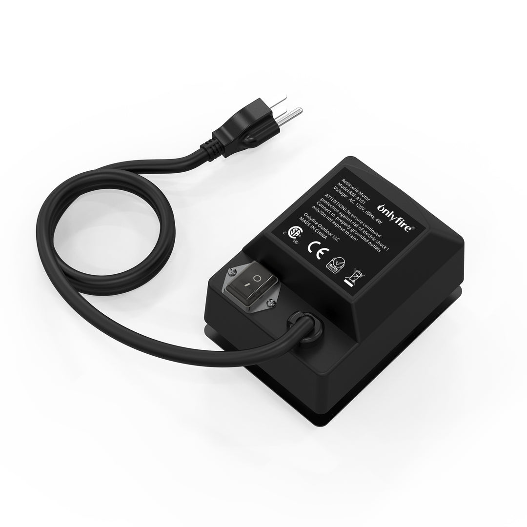 Onlyfire Universal 2-4 Burner Grill Rotisserie Replacement Kit with Motor, Spit Rods, and Forks