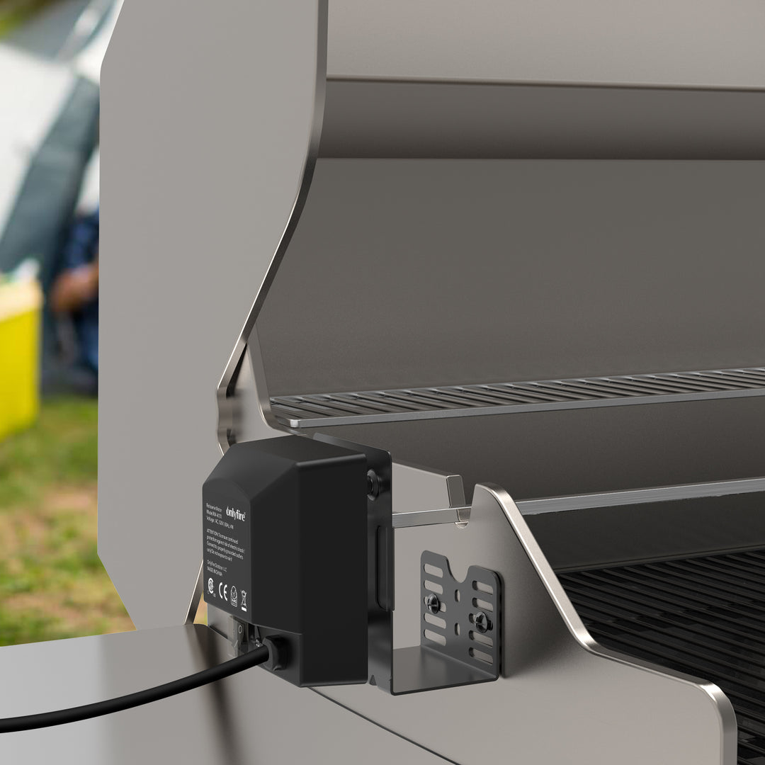 Onlyfire Universal 2-4 Burner Grill Rotisserie Replacement Kit with Motor, Spit Rods, and Forks