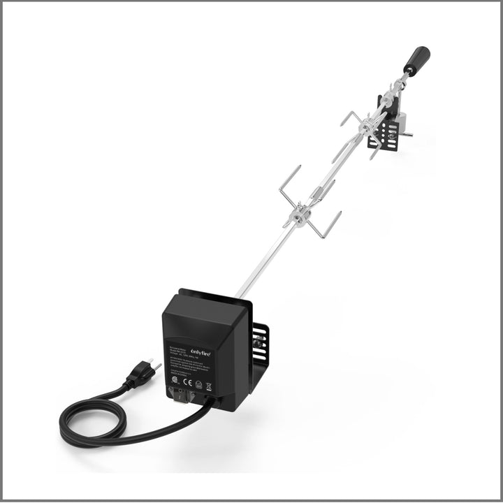 Onlyfire Universal 2-4 Burner Grill Rotisserie Replacement Kit with Motor, Spit Rods, and Forks