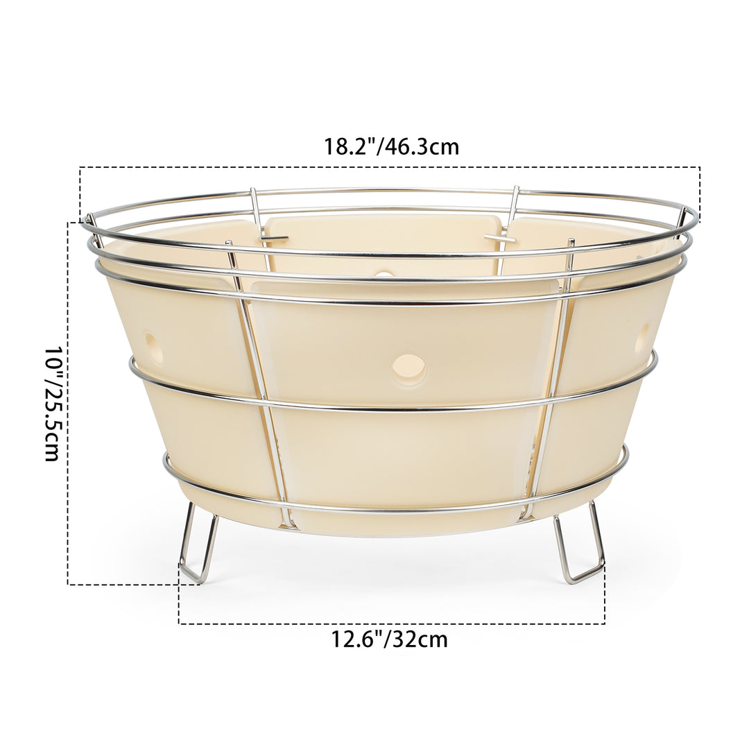 Onlyfire Charcoal Firebox for Char-Griller Akorn Kamado Grill with Ceramic Heat Stone